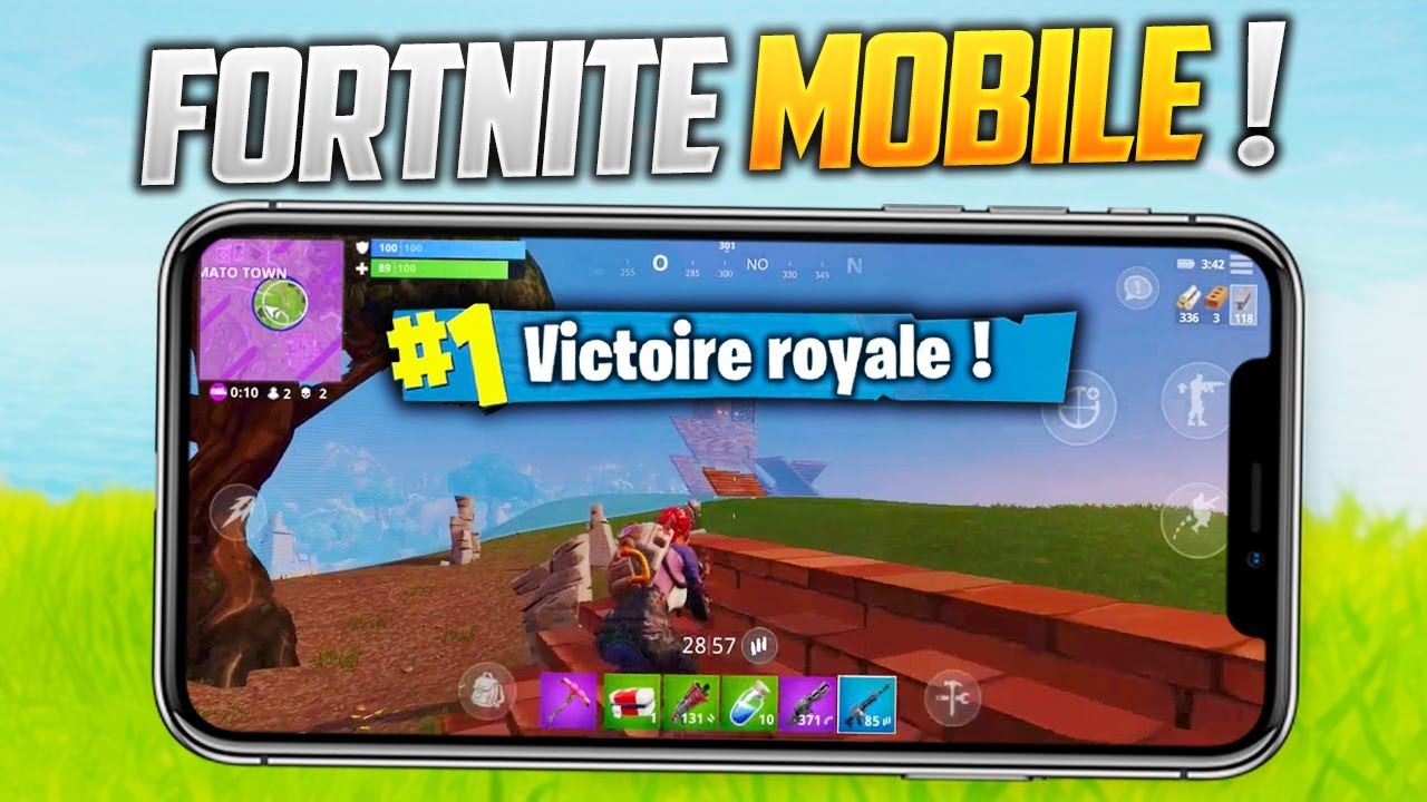 TOP 1 SUR FORTNITE TÉLÉPHONE ! (IPhone X Fortnite Gameplay)