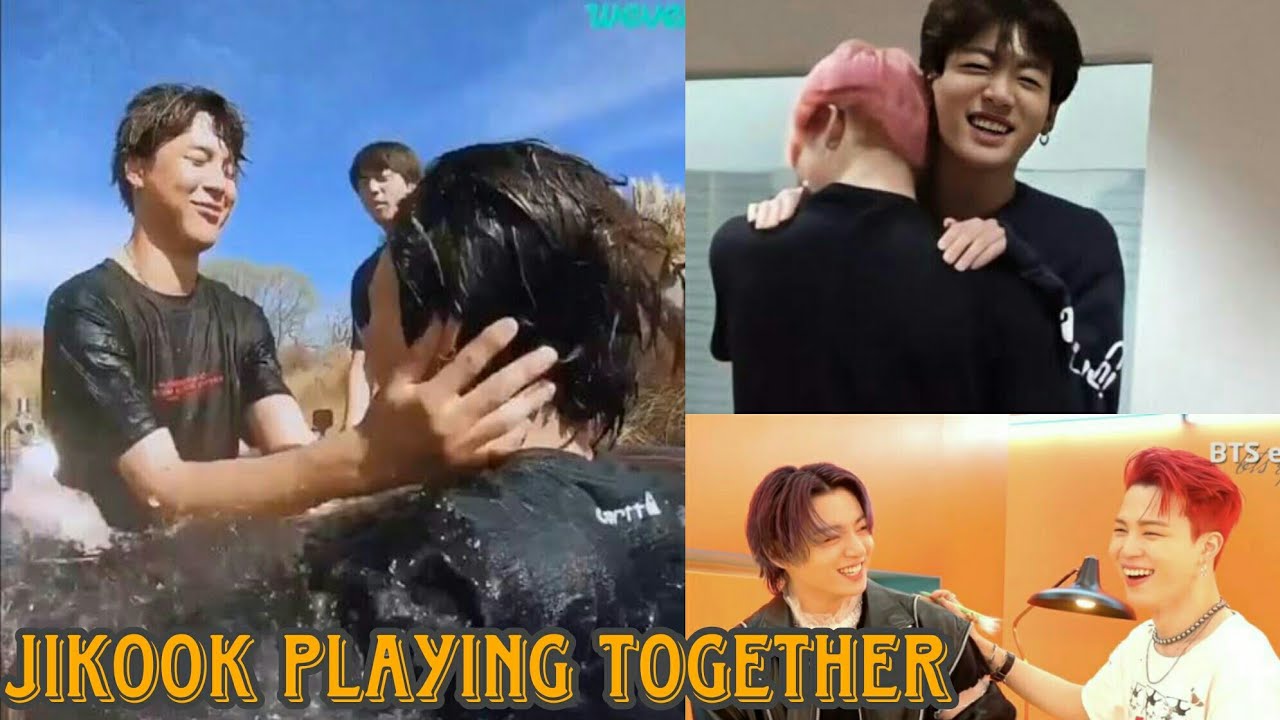 Jikook playing Moments ( Behind the scenes or off camera)