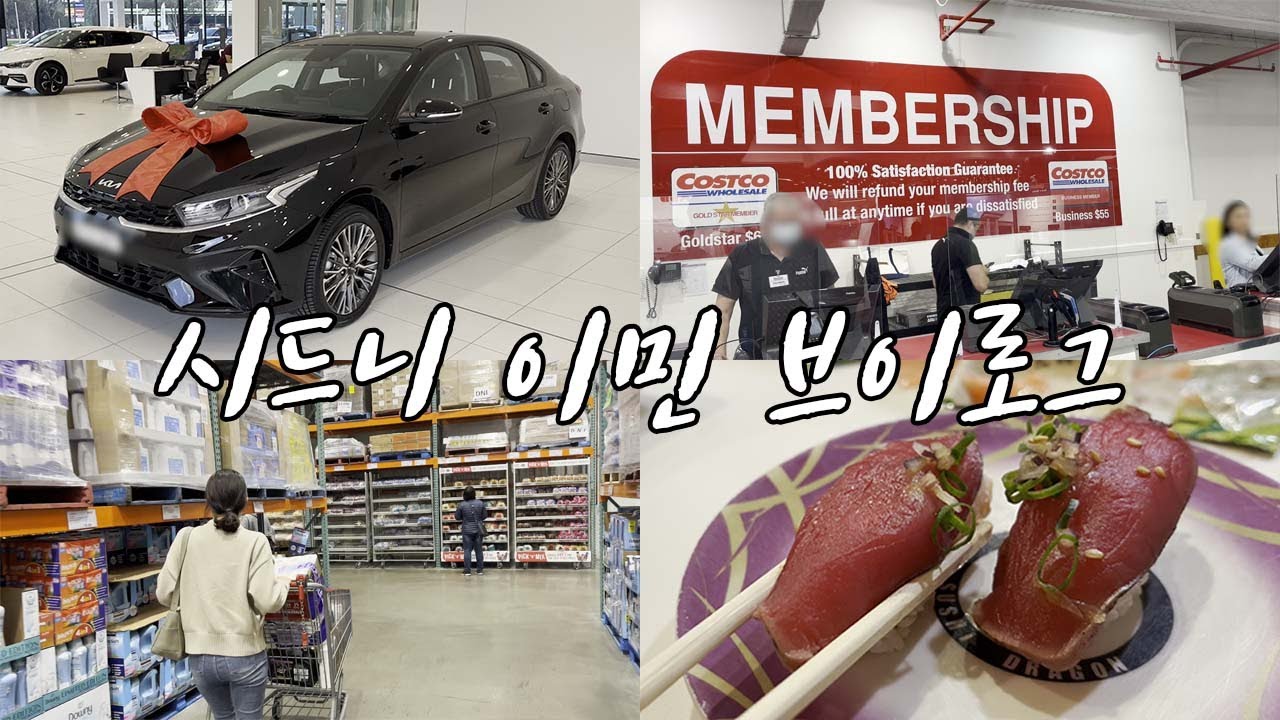 [vlog] 시드니 이민 / 새차 구입, 코스트코 멤버십 가입하고 첫 방문해보기, 실패한 회전초밥