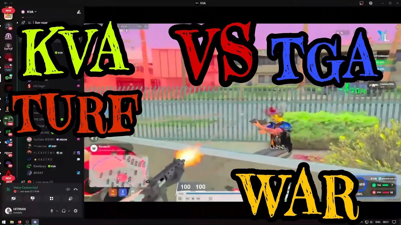 KVA VS TGA TURF WAR ПОЛНЫЙ POV @KaztroGAMINGYT @HitMAN0