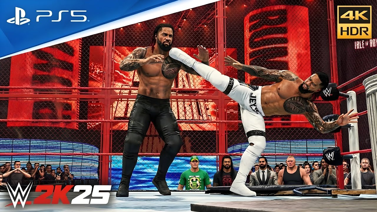 WWE 2K25 | Jey Uso vs Jimmy Uso | Last Man Standing | Hell in a Cell Showdown