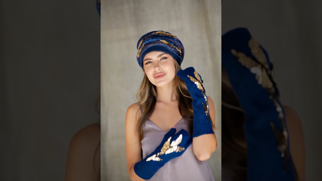 Turning a dream into reality 💙 #wetfelting #nunofelting #feltingtutorials #diyfelt #feltedhat