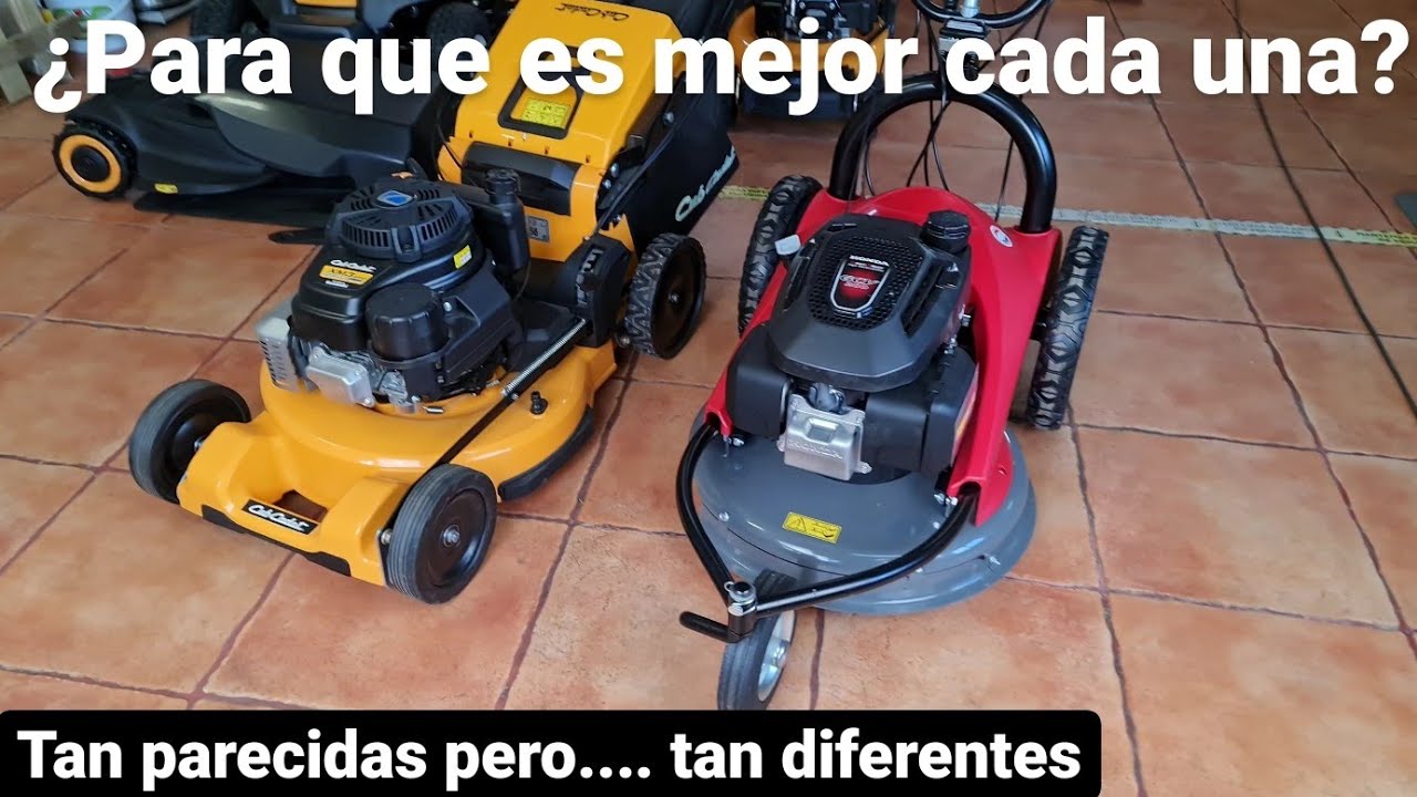 Desbrozadora de ruedas VS cortacésped