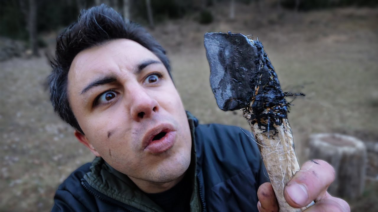 Fabriquer un COUTEAU EN PIERRE dans la nature !