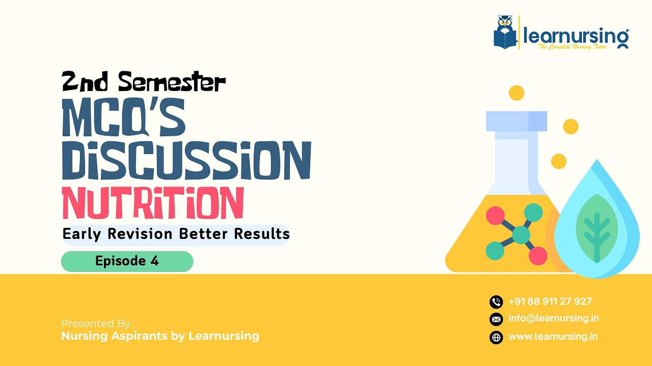 Nutrition & Dietetics  | MCQ Discussion | 2nd Semester | BSc Nursing | മലയാളം