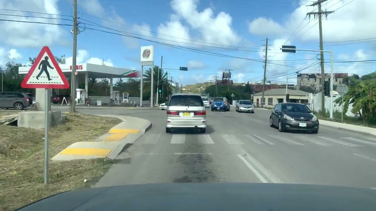 Driving Antigua and Barbuda Airport Run 22 January 2022