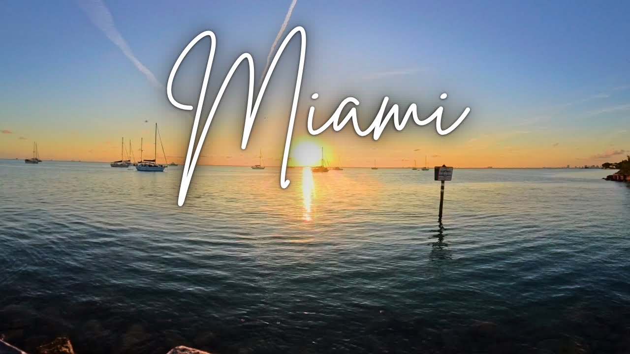Serene Miami Florida Sunset Over the Sea | Relaxing Meditation Music for Peace & Calm