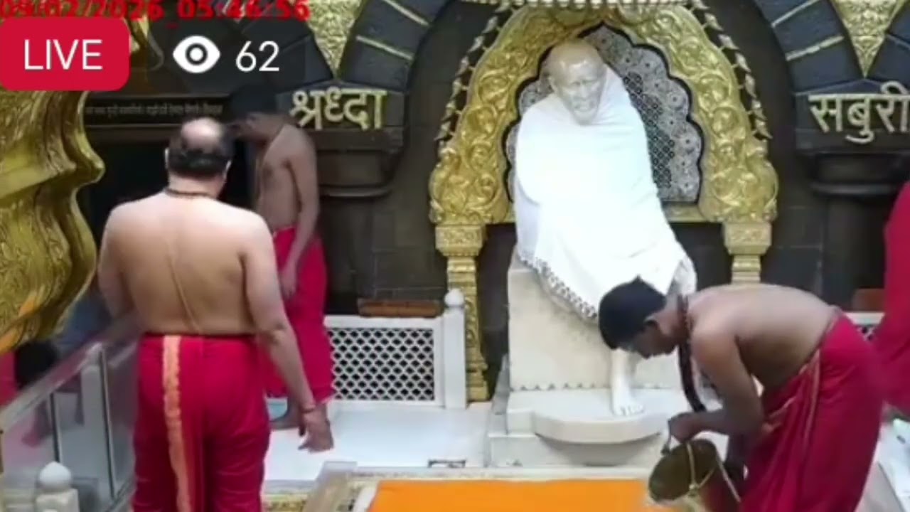 Saibaba morning mangal snan live Darshan #hindugod 