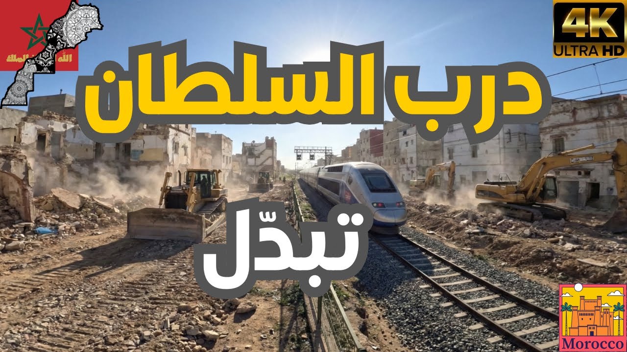تقدم أشغال خط TGV الدار البيضاء! هدم 'حي البلدية' بـدرب السلطان و 'أكبر محطة' قادمة!