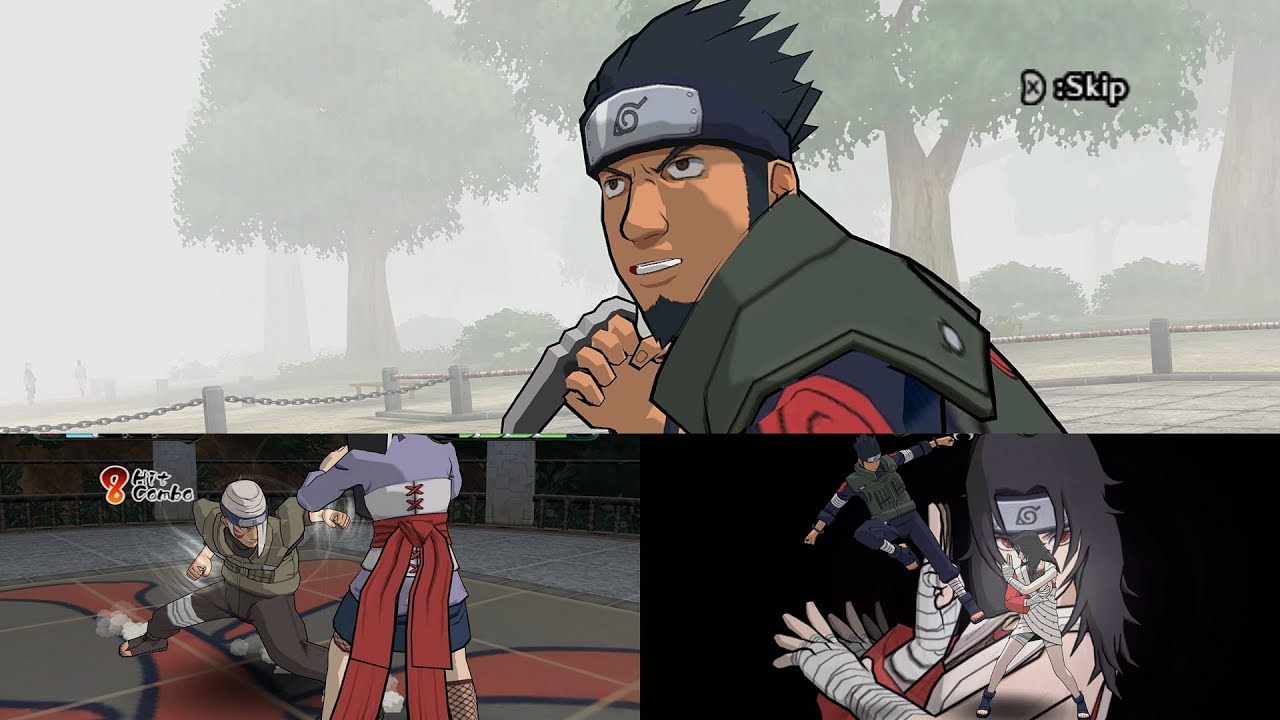 Naruto Clash of Ninja Revolution 2 Walkthrough Part 9 - Kurenai vs Asuma 1080p 60 FPS