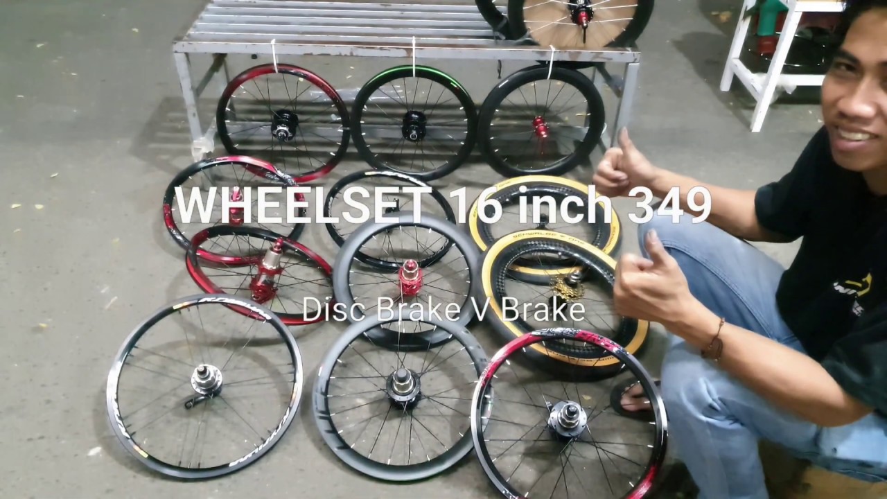 Wheelset 16 349 atau 16 x 1 3/8 ⭐⭐⭐⭐⭐ ada discbrake  Vbrake