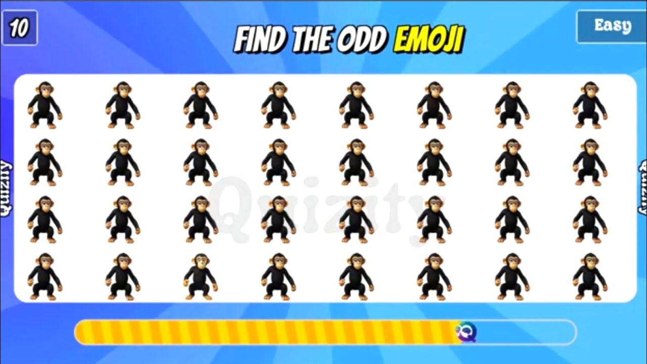 Odd One Out Emoji Challenge – Animals, Flowers & Foods | 30 Puzzles Easy to Hard | Quizity