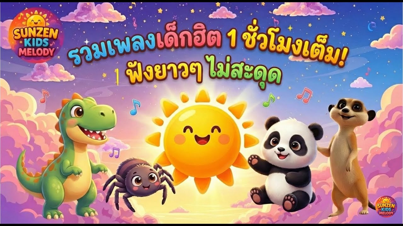 รวมเพลงเด็กฮิต 1 ชั่วโมงเต็ม! พบกับสัตว์น้อยนาชนิด | ฟังยาวๆ ไม่สะดุด