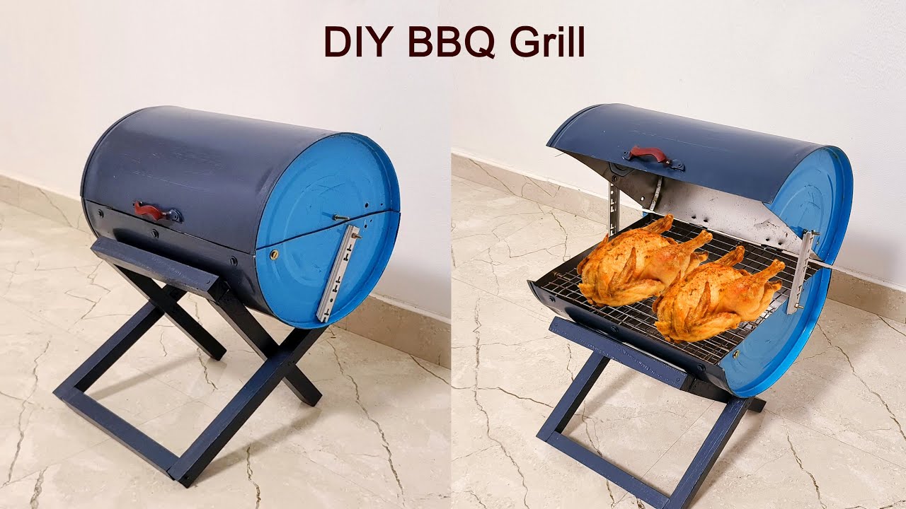 How To Make BBQ Grill Using Oil CAN | DIY Home Made BBQ Grill