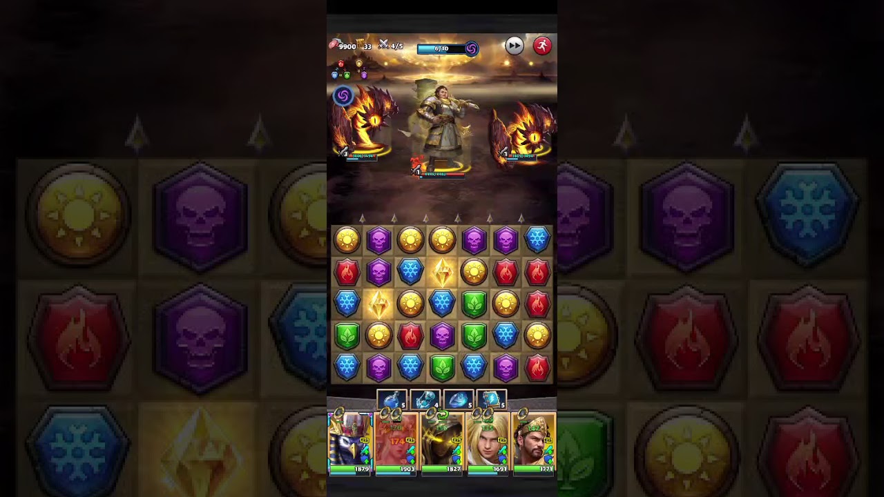MYTHWAR PUZZLE ELEMENTAL TRIAL EVENT STAGE 10 BY RICHIELIEM #elemental #fantasy #stage #puzzlegame 