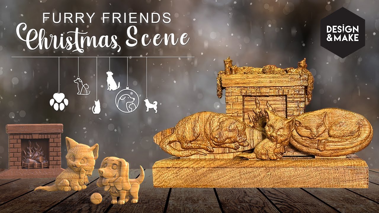 Making a Furry Friends Christmas Scene | Getting You Started | CNC Clipart Model Project