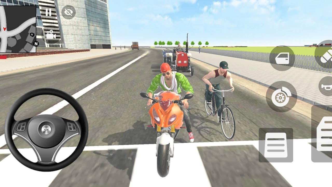 🤩🥰 Franklin on road trocter roka bike and cycle res 🤑 Indian Theft Auto Simulator 💥 game video