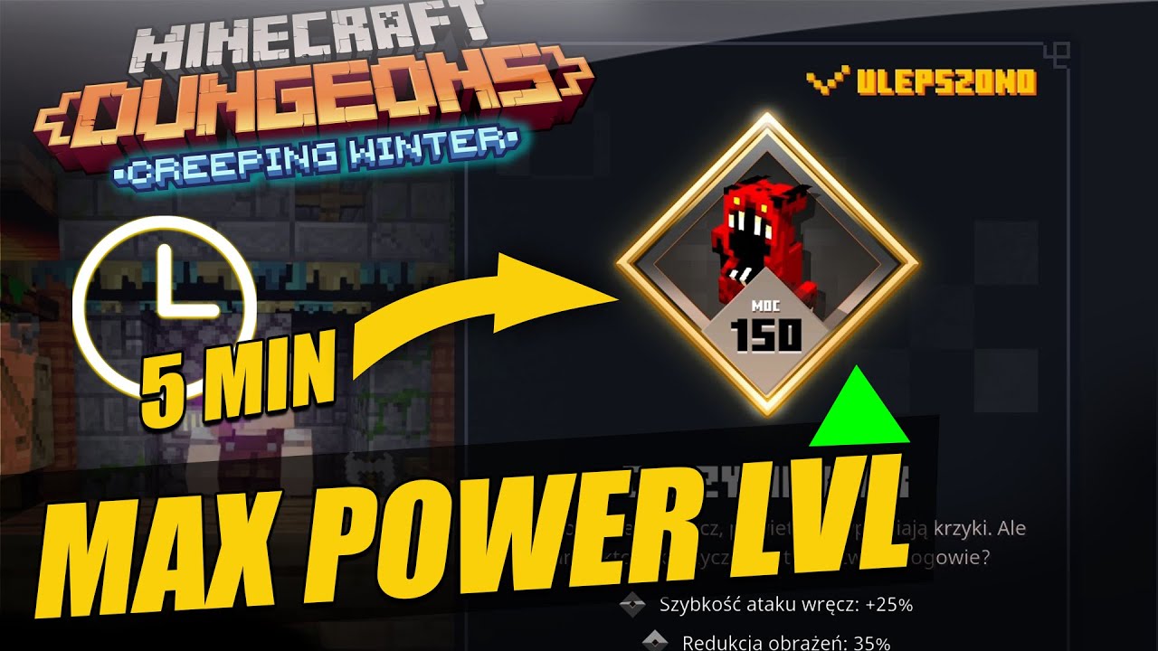 Spos&oacute;b na MAX POWER LVL APOKALIPSA PLUS - Minecraft Dungeons Creeping Winter (PL)