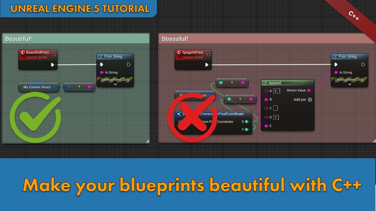Unreal Engine 5 Tutorial - Using C++ to make cleaner blueprints