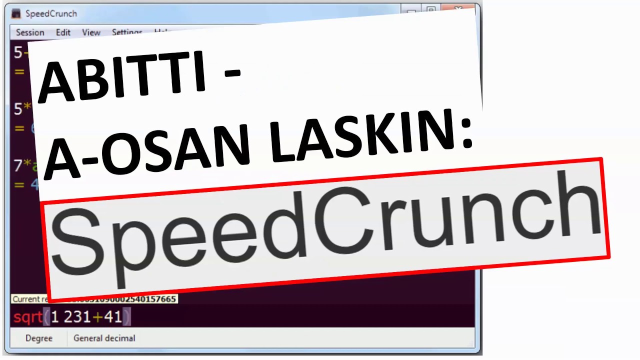 ABITTI - A-osan laskin: SpeedCrunch