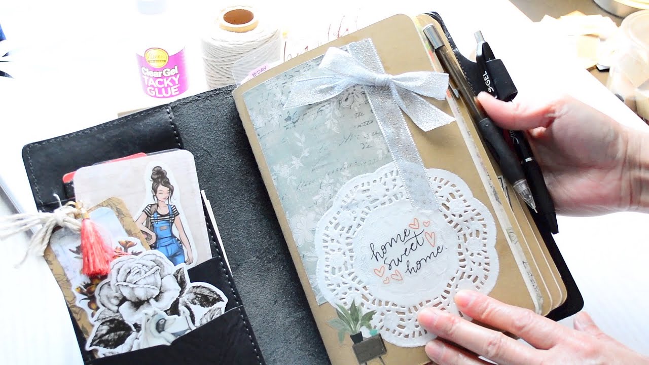 Chic Sparrow Black Beauty Wide Size Cascade, Traveler’s Notebook Set-up