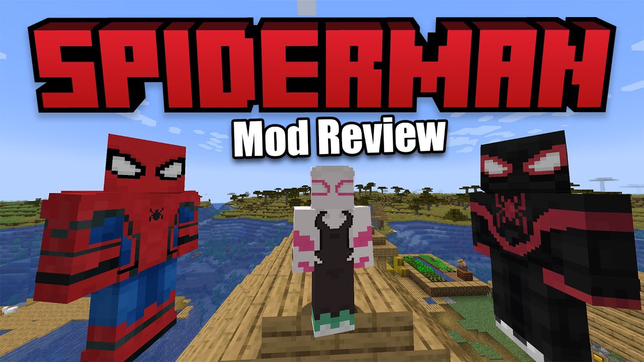 Reviewing the SPIDERMAN Addon in Minecraft 1.20.1! (FSang18's Heropack)
