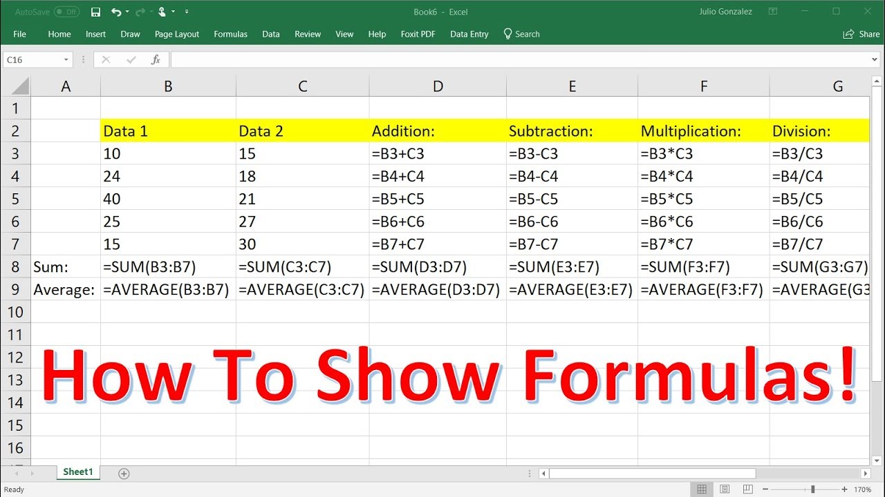 How To Show and Hide Formulas In Excel - 3 Methods!