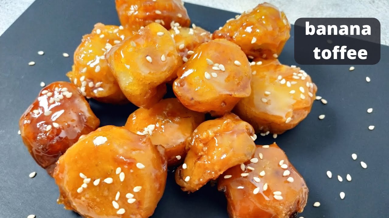Banana Toffee Recipe - Banana Fritters - Easy homemade dessert-   Foodiefriend