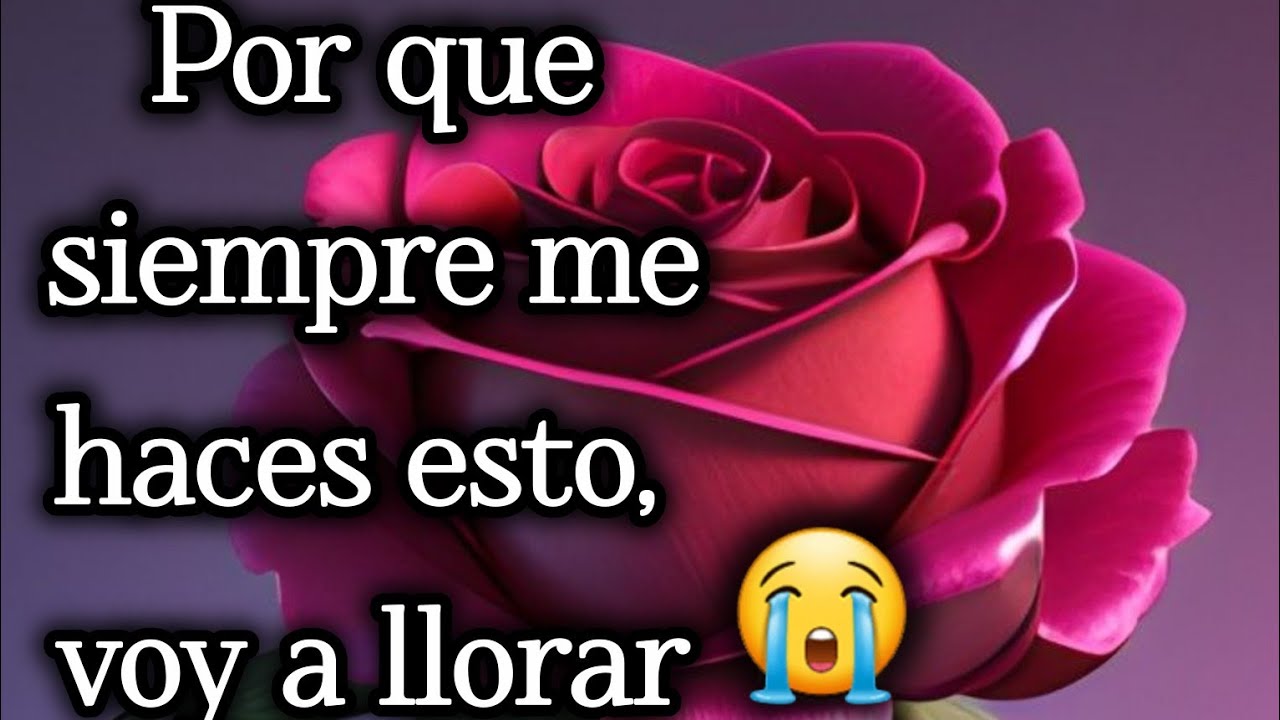 Por que siempre me haces esto, voy a llorar