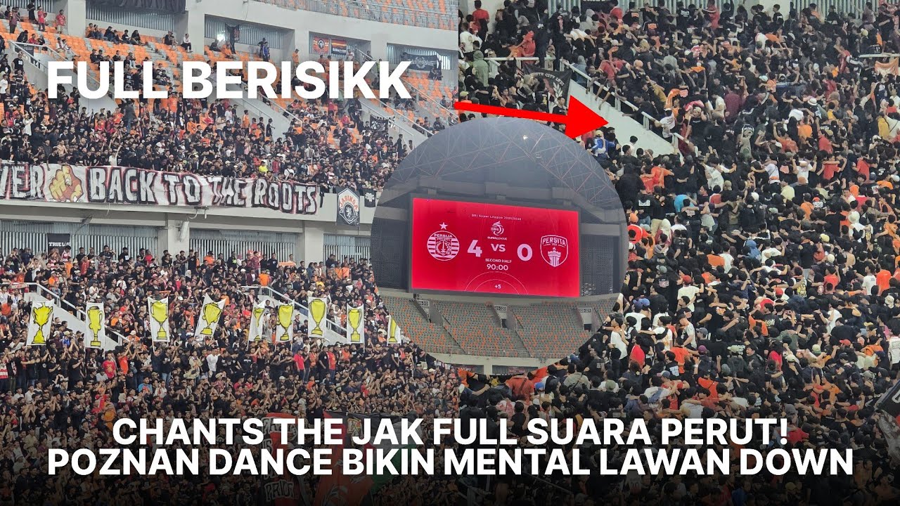 FULL SUARA PERUT! Aksi Puluhan Ribu The Jak Mania Bikin Lawan Down Mental