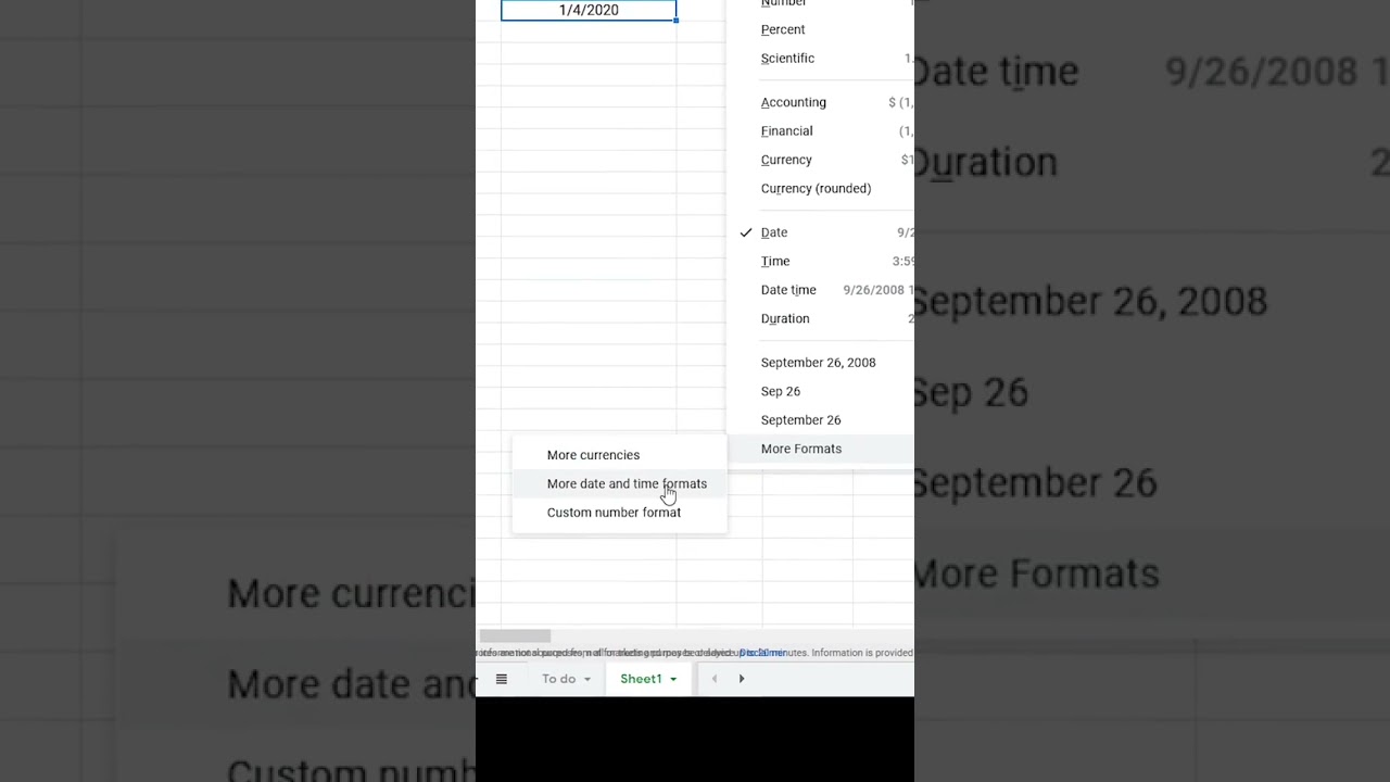 How to change date format in sheets!