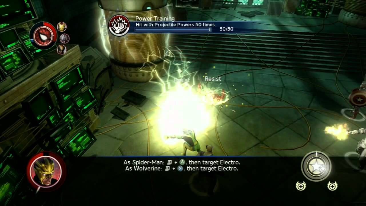 Marvel Ultimate Alliance 2 Spider-Man vs Electro- HD