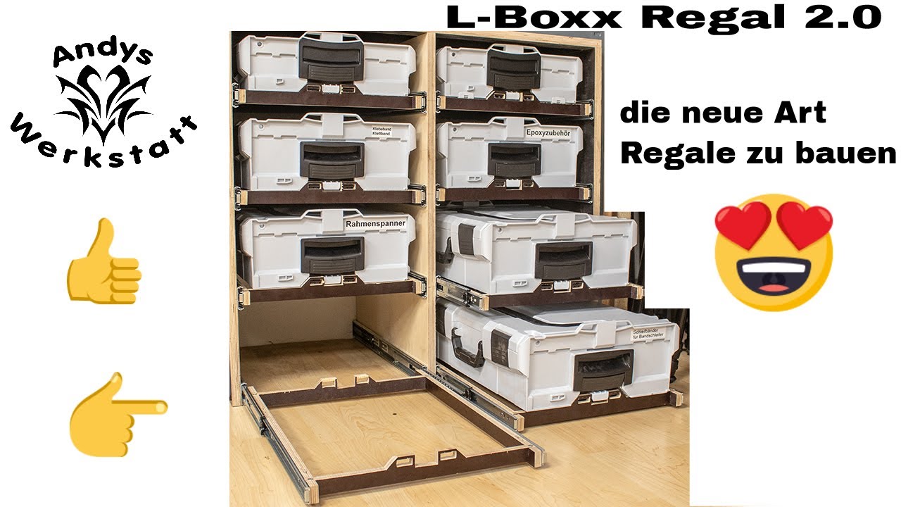 L - Boxx Regal 2.0 / Vollauszug, minimaler Materialaufwand