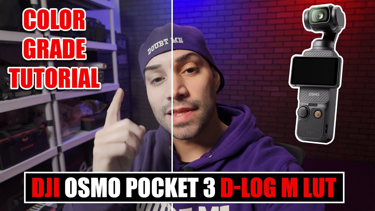 Учебное пособие по цветокоррекции D-Log M в DJI Osmo Pocket 3 [Установка LUT в DaVinci Resolve]