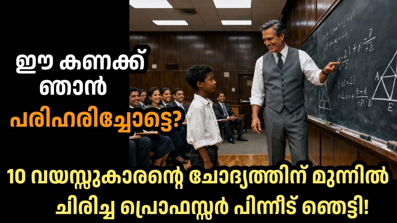 പ്രൊഫസ്സർ വേദിയിൽ പരിഹസിച്ച ബാലൻ… പക്ഷേ അവൻ പറഞ്ഞത് കേട്ട് ശാസ്ത്രജ്ഞർ ഞെട്ടി!
