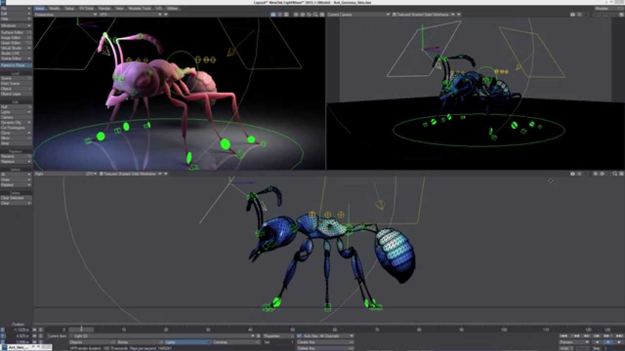 LightWave 2015: Utilizing the Ant Preset Rig in Genoma 2