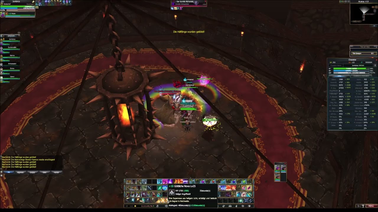 Rappelz Official DE Cardinal Alcatraz 8/8 Highspeed Run (Solo Damage on limits)