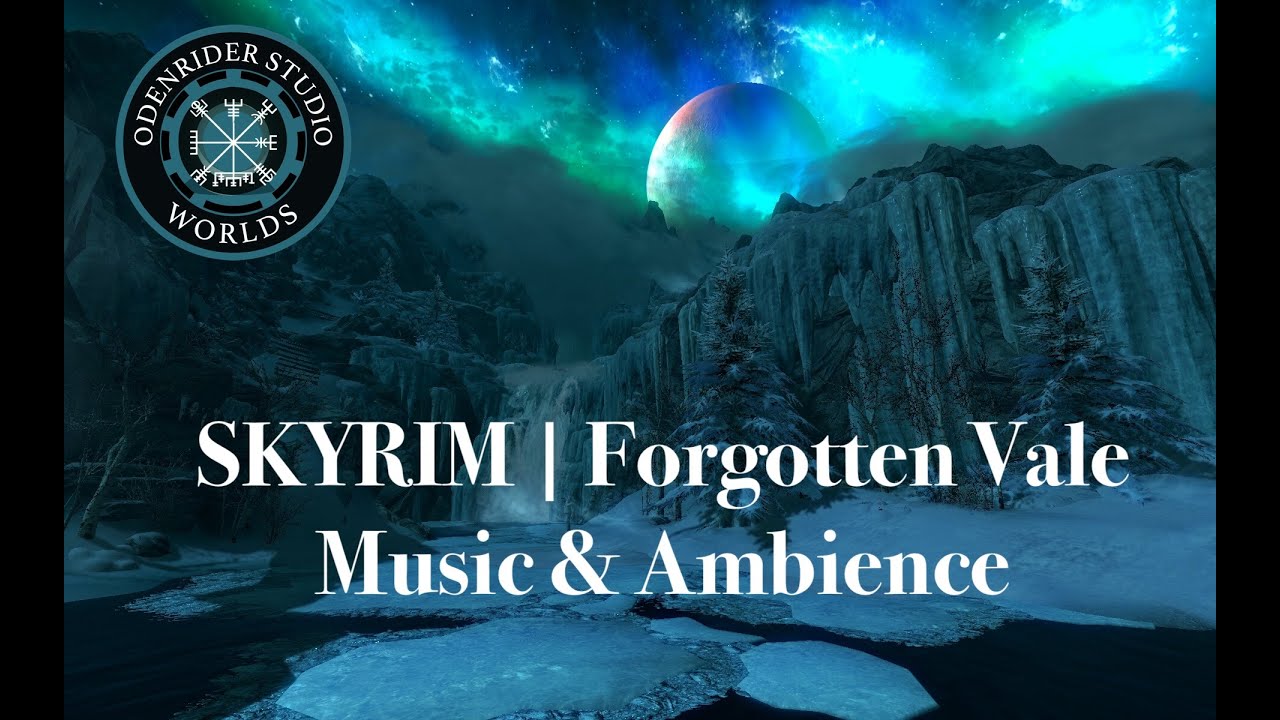 Skyrim Ambience | Forgotten Vale | Nocturnal Music & Nature Sounds for Stress Relief