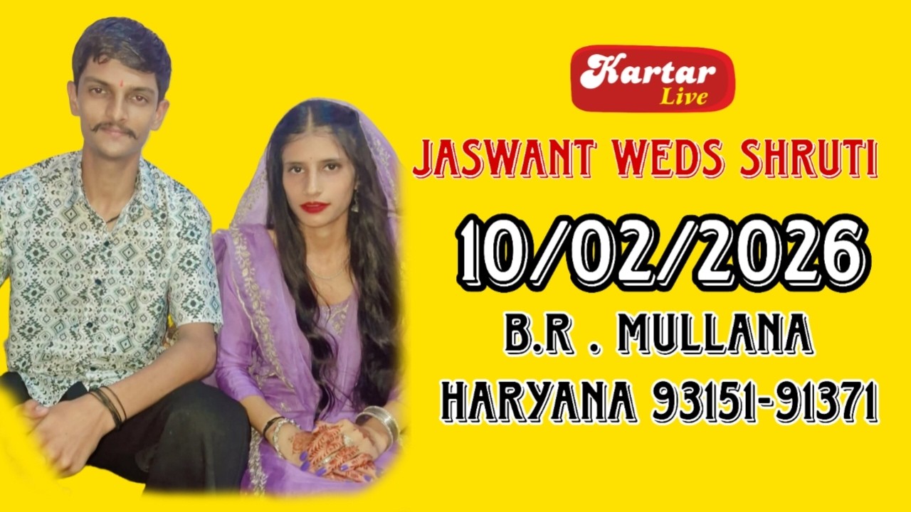 Live Wedding Jaswant weds Shruti,   B.R . Mullana Haryana 93151-91371