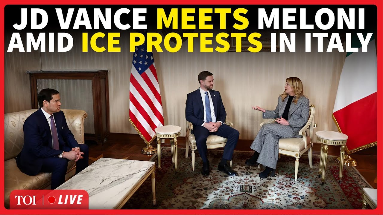 LIVE | Trump's V-P JD Vance Meets Italy's Meloni As Tensions Soar Amid ICE Protests Before Olympics