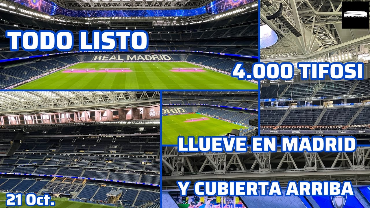 21 Oct. TODO LISTO. VUELVE LA CHAMPIONS. LLUEVE Y SUBEN LA CUBIERTA. DESMONTANDO BULOS