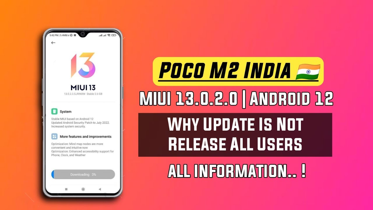 Poco M2 Indian Users: Why You Haven't Received the MIUI 13 Android 12 Update - Full Details