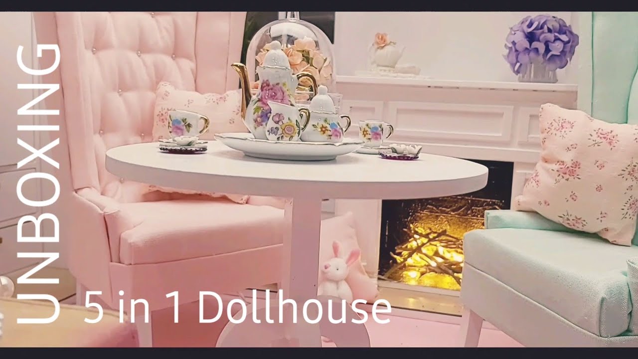 UNBOXING 5 in 1 DOLL HOUSE