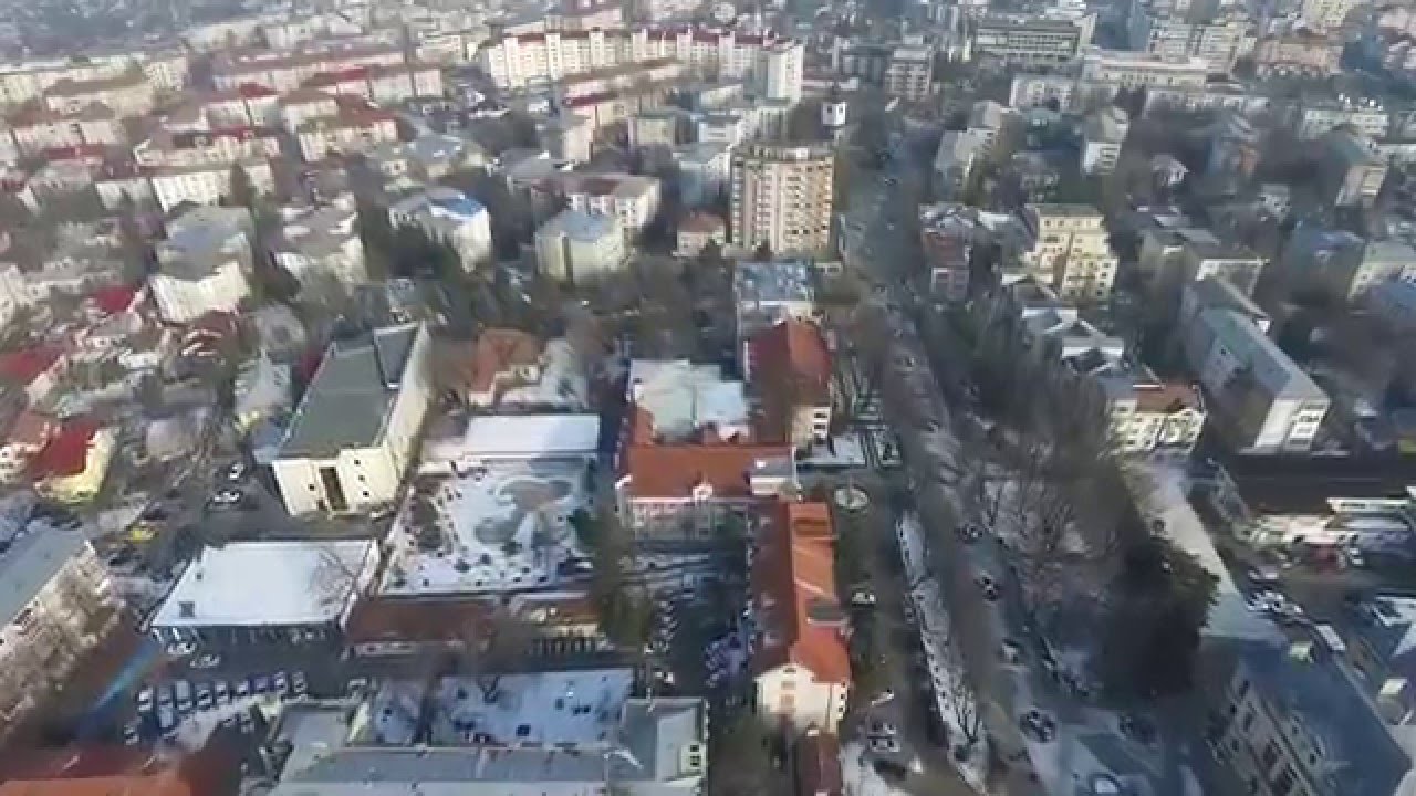 Parcul M. Eminescu si Pietonalul Unirii Botosani, Filmare cu drona