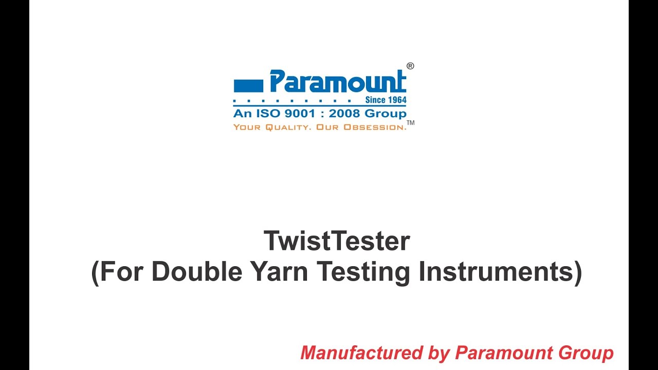 Paramount TwistTester (for Double Yarn Testing Instruments)