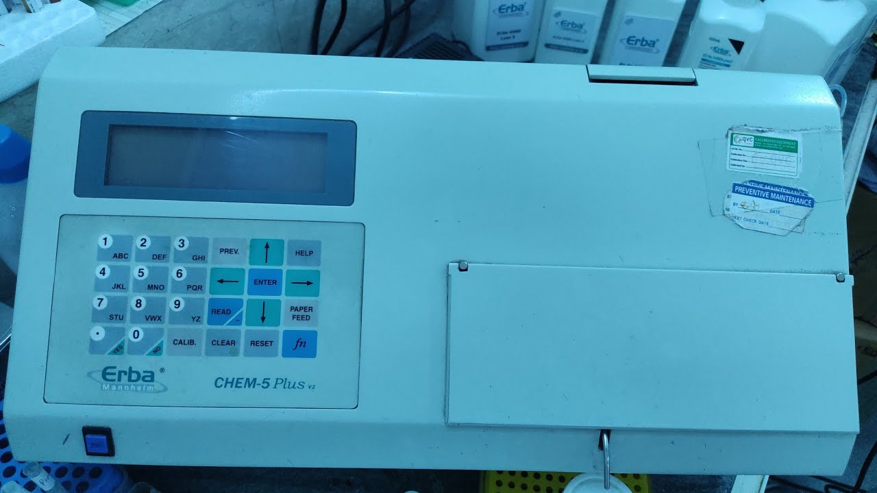 erba chem 5 plus V2 Gain check biochemistry analyser/ accuracy for bulb 💡 erba machine and fan