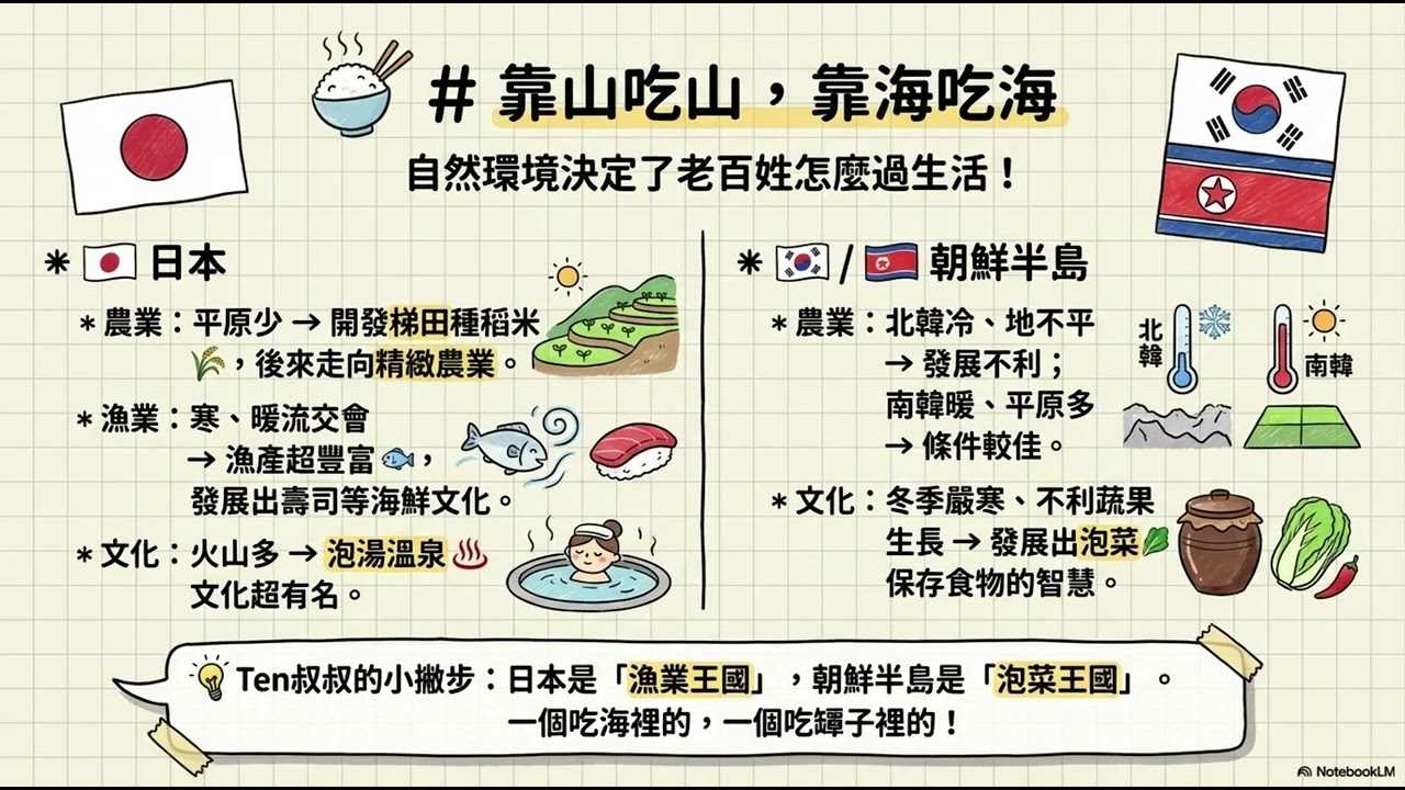 [筆記] 國二上_地理：第5章「東北亞自然與文化」筆記登場！🌸🇰🇷