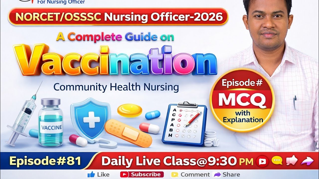 Vaccination Questions for Nursing Officer Exam