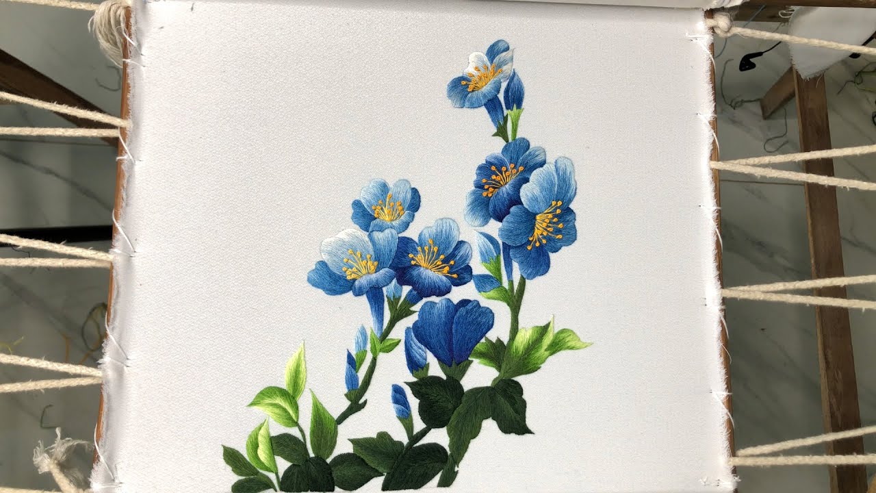Thuong Embroidery #06 (EK01 on Shop) - Beautiful of Wildflowers | Vietnamese Traditional Embroidery
