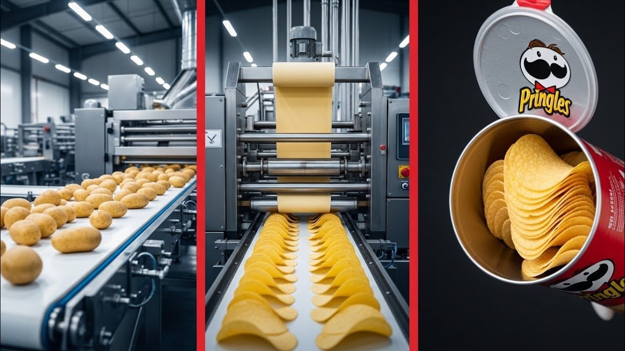 Inside a Modern Pringles Factory | Full Process From Potato to Stacked Chips?